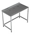 RVS Werktafel | Met geïntegreerde lekbak | Achteropstand | (H)90x(B)120x(D)65cm