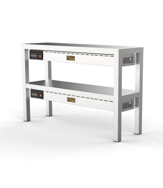 Combisteel Etagere RVS | Keramisch verwarmd | 2 Niveaus | Verkrijgbaar van 100 tot 200cm breed