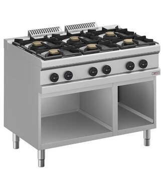 Diverso By Diamond Gasfornuis Diverso | 6-Pits | Met onderkast