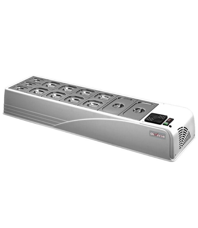 Opzetkoelvitrine Diverso | 7x 1/3GN | 150mm