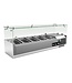 Chef Line Opzetkoelvitrine met glas Chef Line | 120cm breed | 33,5cm diep | 5x 1/4GN