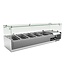 Chef Line Opzetkoelvitrine met glas Chef Line | 140cm breed | 39,5cm diep | 4x 1/3GN + 1/2GN
