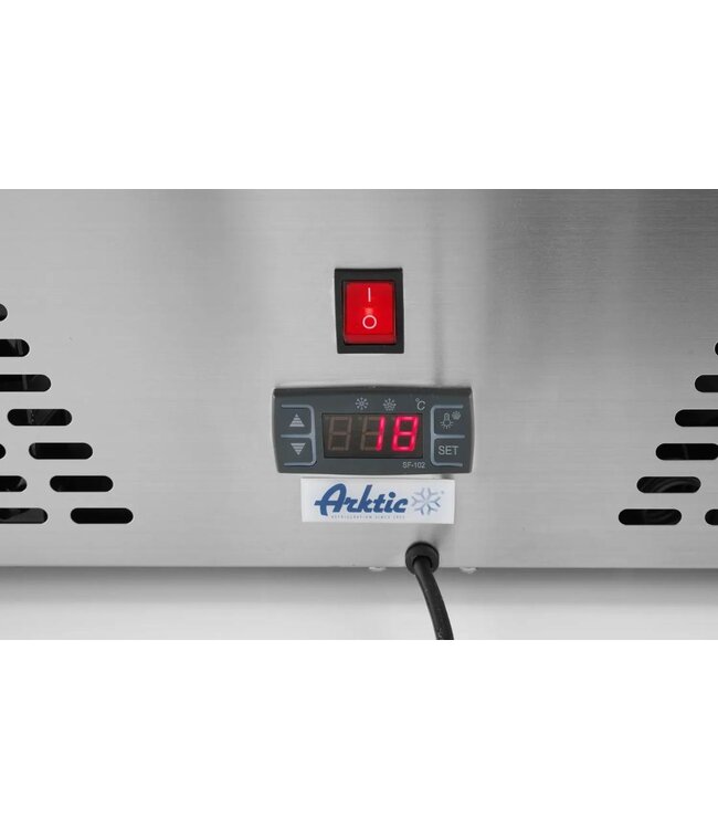 Tafelmodel salade display koeling | 8x 1/6GN | (H)32,8x(B)76,7x(D)61,2