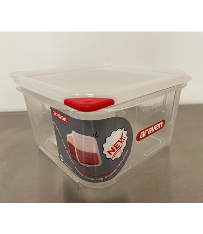 Voedseldoos Araven | Polycarbonaat | Vierkant | 2 Liter | 6 Stuks