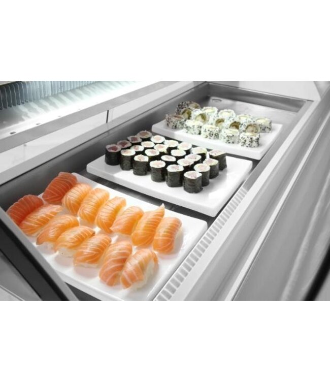 Sushi display koelvitrine | 5x 1/3GN | 130,7cm breed | 44,5cm diep