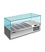 Saro Opzetkoelvitrine | Met glas | 4x 1/3GN | (H)43,5x(B)120x(D)39,5cm