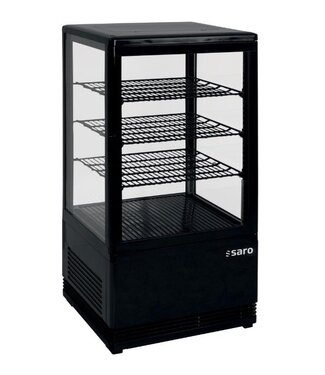 Saro Koelvitrine opzetmodel SC70 | Zwart | 70L | (H)88,5x(B)42,8x(D)38,6cm