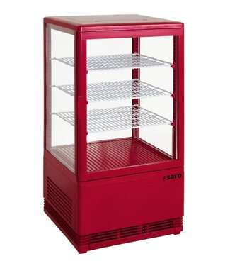 Saro Koelvitrine opzetmodel SC70 | 70L | Rood | (H)88,5x(B)42,8x(D)38,6cm
