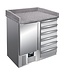 Saro Pizzawerkbank | PZ 4001 | 1 Deur en 6 lades 60x40cm | (H)106x(B)100x(D)70cm
