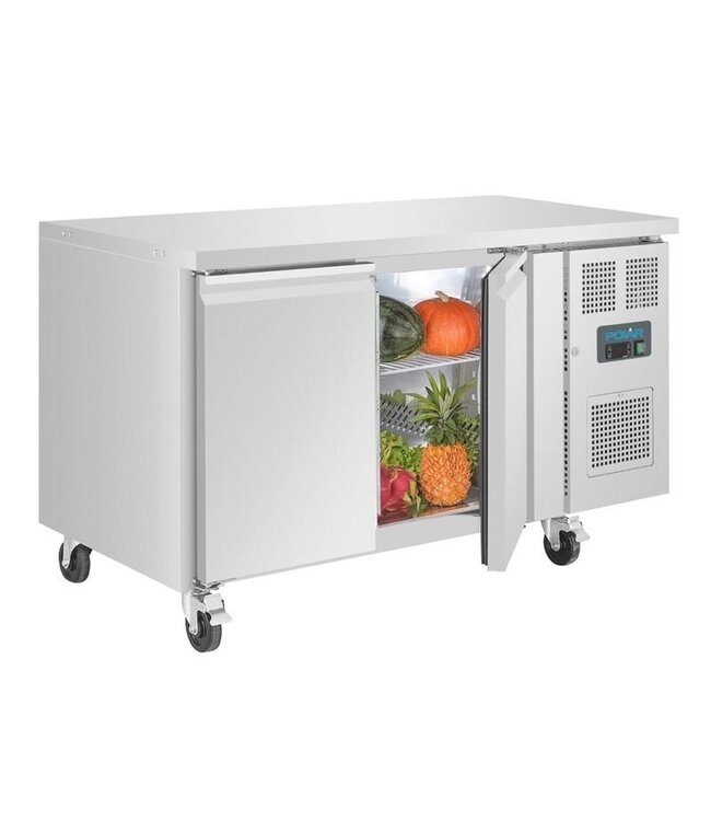 Vrieswerkbank RVS | 2 Deurs | 282L | (H)86x(B)136x(D)70cm