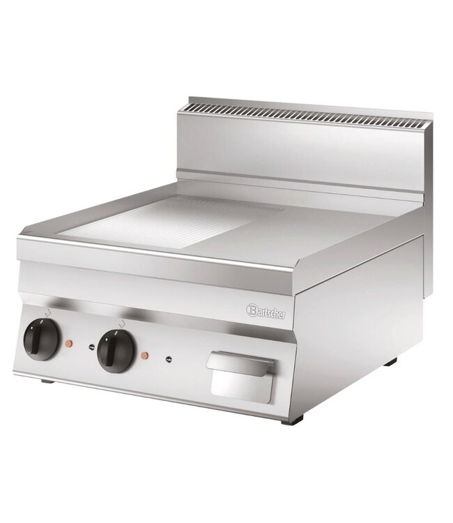 Bakplaat Serie 650 | Glad/gegroefd | Elektrisch | 7,8 kW | (B)60x(D)65x(H)29,5cm
