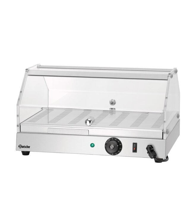 Warmhoudvitrine BW10 Bartscher | 1 Etage | Klapdeuren | (H)28x(B)50x(D)39cm