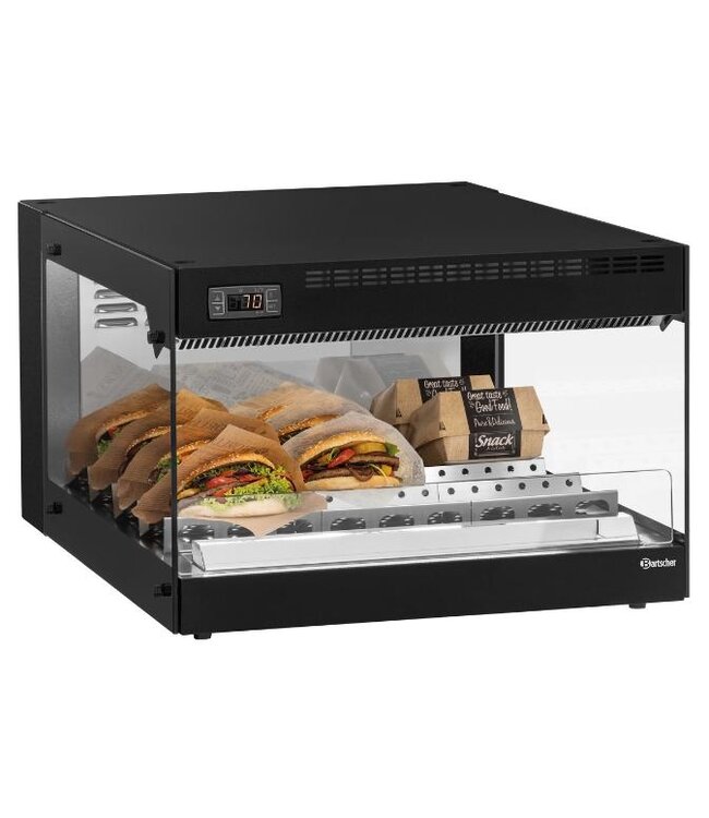 Warmhoudvitrine SN10 Bartscher | 1 Etage | Open model | (H)39x(B)76,5x(D)57cm