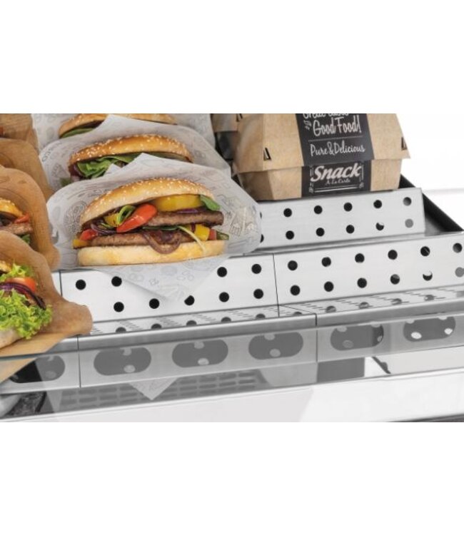 Warmhoudvitrine SN10 Bartscher | 1 Etage | Open model | (H)39x(B)76,5x(D)57cm