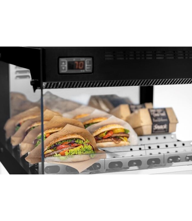 Warmhoudvitrine SN10 Bartscher | 1 Etage | Open model | (H)39x(B)76,5x(D)57cm