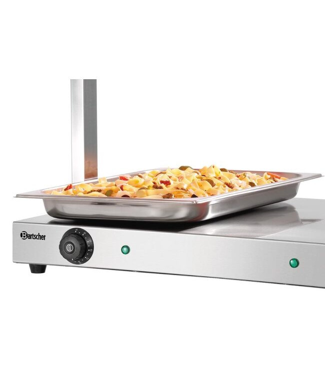 Warmtebrug I2WL801 met warmhoudplaat | 2x 1/1GN | Infrarood