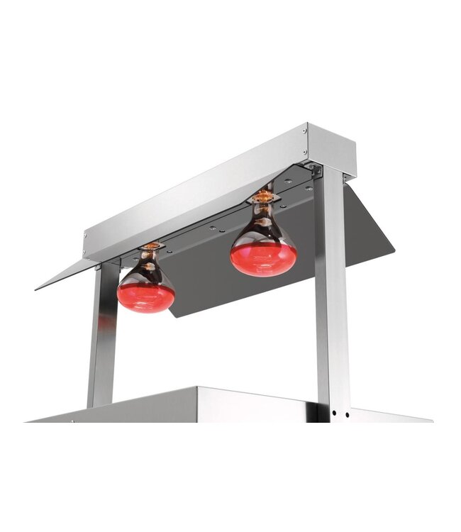 Warmtebrug I2WL801 met warmhoudplaat | 2x 1/1GN | Infrarood