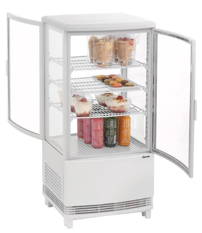 Mini koelvitrine 75L2T | 75L | 4 Niveaus | Wit | (H)91,5x(B)43x(D)43cm