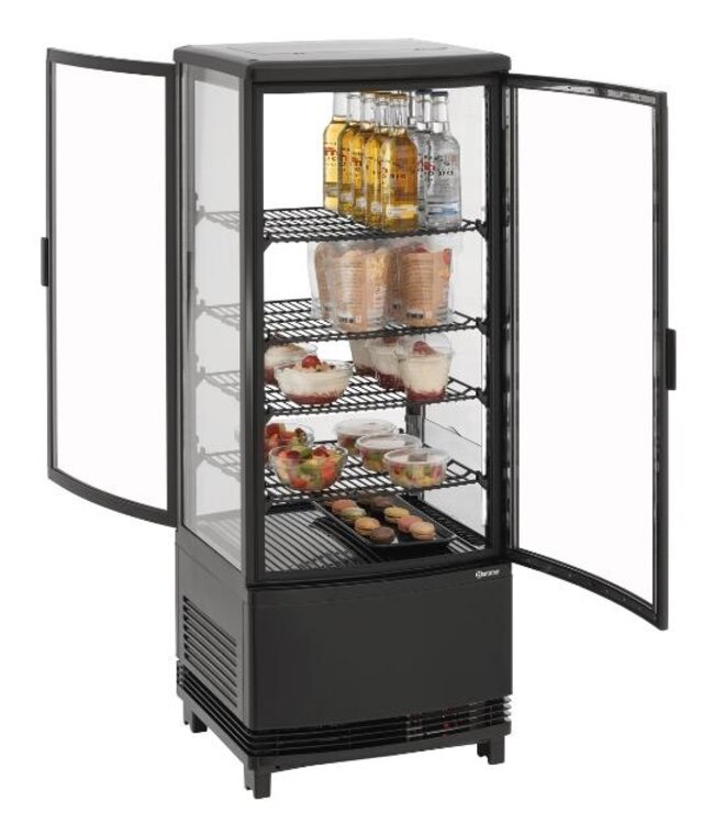 Mini koelvitrine 98L2T | 98L | 5 Niveaus | Zwart | (H)109x(B)43x(D)43cm