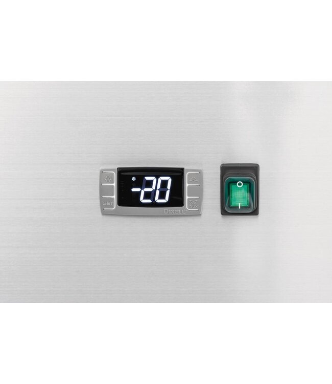 RVS Vrieskast TKGN1-112 | 2/1GN | 650 Liter | (H)205x(B)74x(D)83,5cm