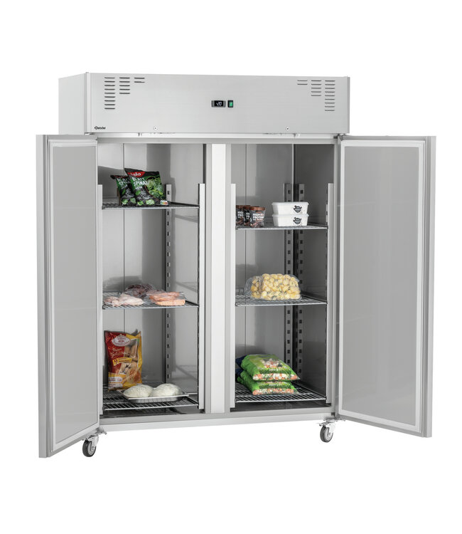 RVS Vrieskast TKGN2-212 met 2 deuren | 2/1GN | 1350 Liter | (H)205x(B)148,5x(D)83,5cm
