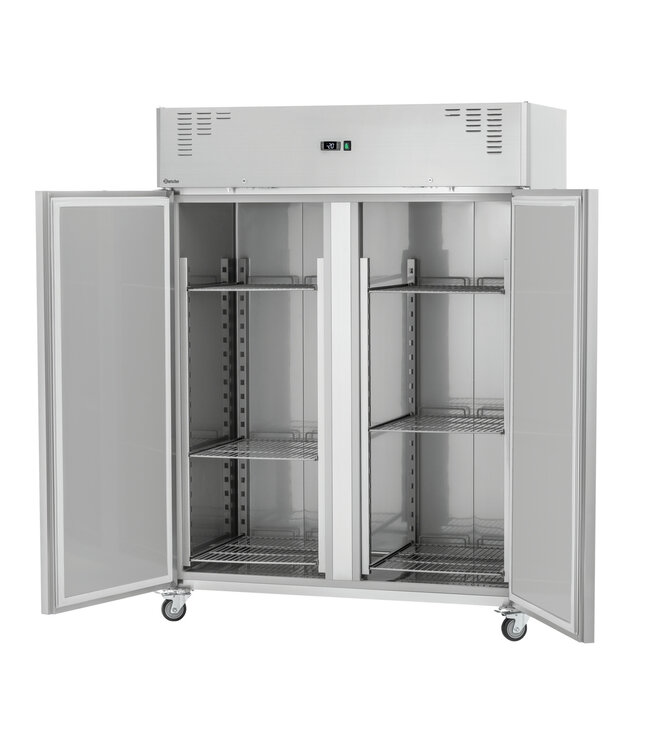 RVS Vrieskast TKGN2-212 met 2 deuren | 2/1GN | 1350 Liter | (H)205x(B)148,5x(D)83,5cm