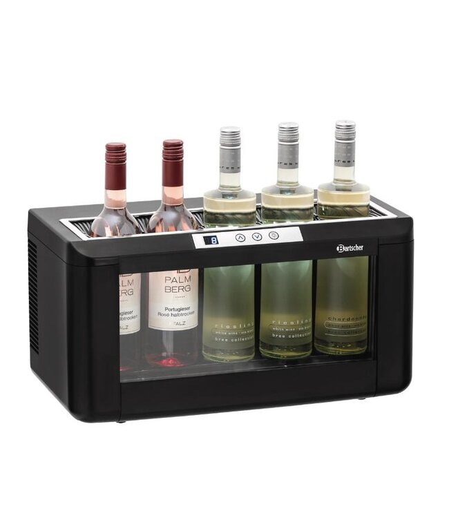 Elektrische flessenkoeler 4FLS-10 | Voor 4 tot 5 flessen | 5 tot 18 graden | (H)26x50x26,5cm
