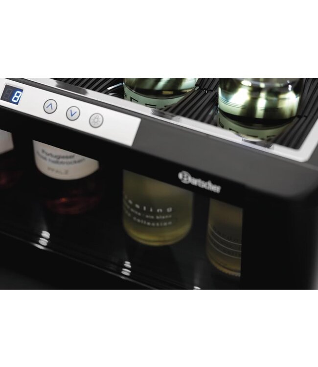 Elektrische flessenkoeler 4FLS-10 | Voor 4 tot 5 flessen | 5 tot 18 graden | (H)26x50x26,5cm