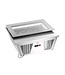 Schepijsvitrine 4x6,5L-F | Tafelmodel | Zilver | (H)37,7x(B)86,7x(D)73,5cm
