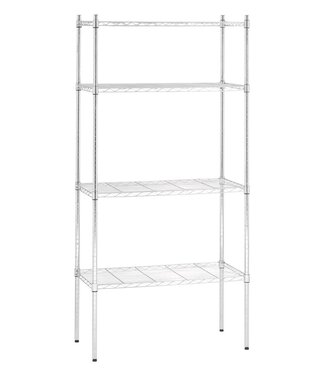 Bartscher Magazijn opbergrek | 4 Schappen | 50kg per schap | (H)182,5x(B)91x(D)46cm