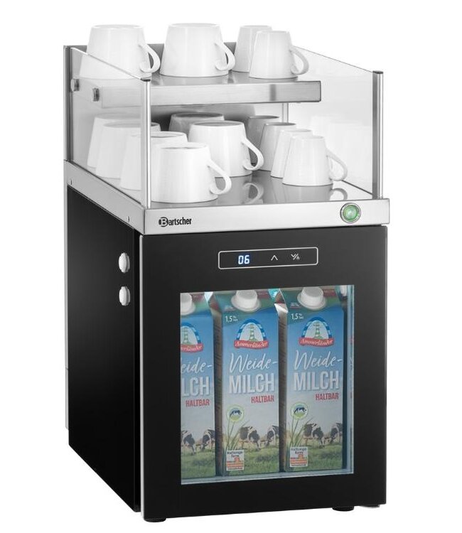 Melkkoelkast-kopjesverwarmer combi | 12L | Voor 30 kopjes | (H)54x(B)31x(D)48,5cm
