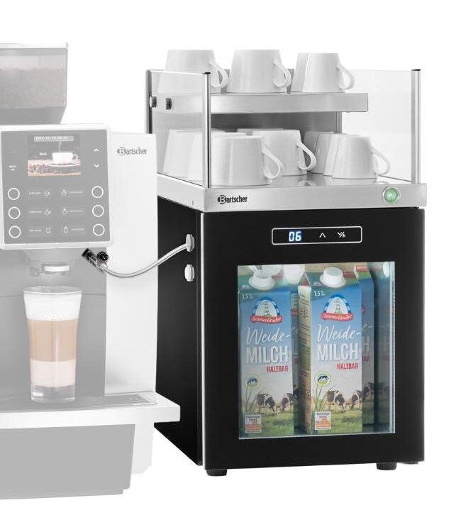 Melkkoelkast-kopjesverwarmer combi | 12L | Voor 30 kopjes | (H)54x(B)31x(D)48,5cm