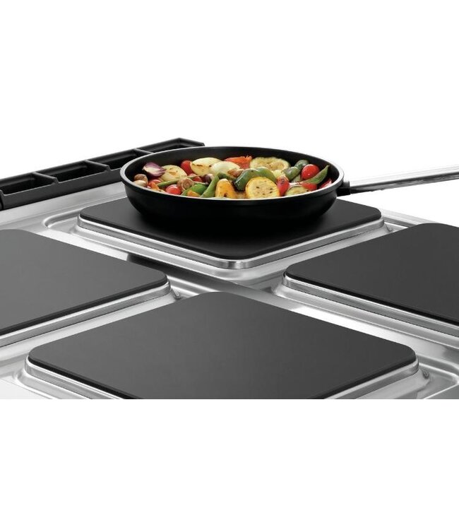 Elektrisch fornuis Bartscher 900 master - 4 platen - met 2/1GN oven