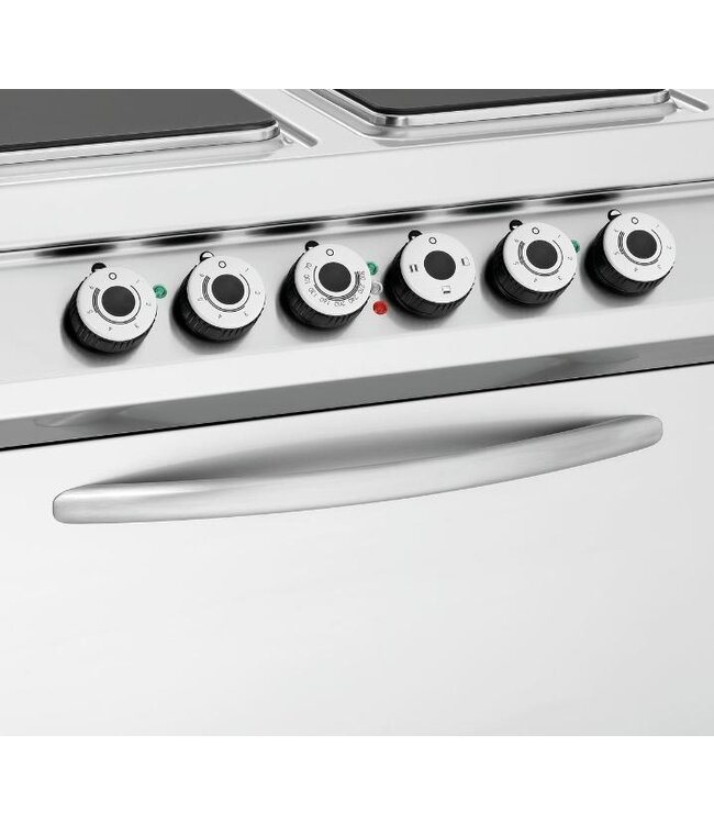 Elektrisch fornuis Bartscher 900 master - 4 platen - met 2/1GN oven