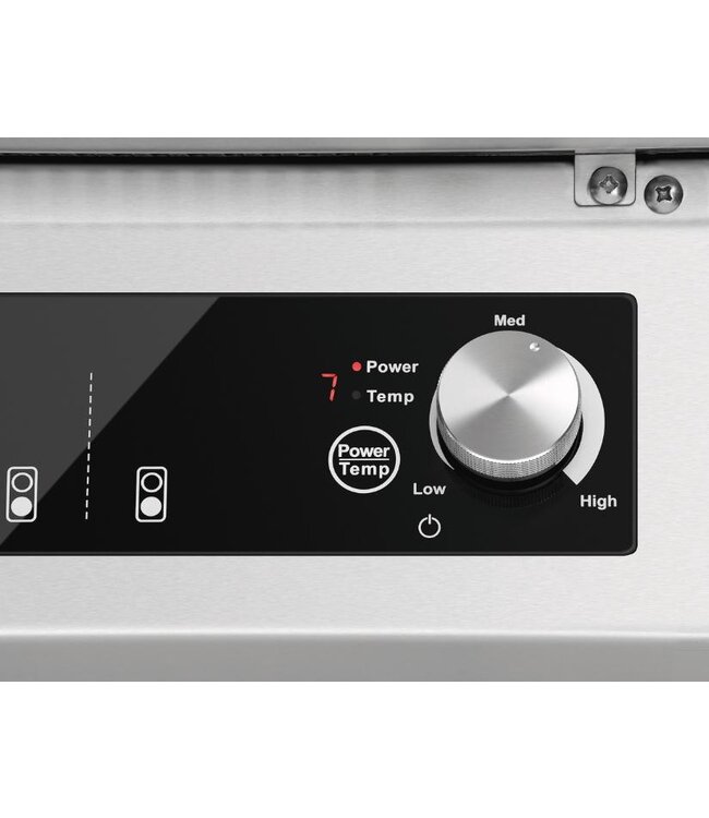 Inductiekookplaat GU | 2-Pits | 5 kW + 3,5 kW | Staand model