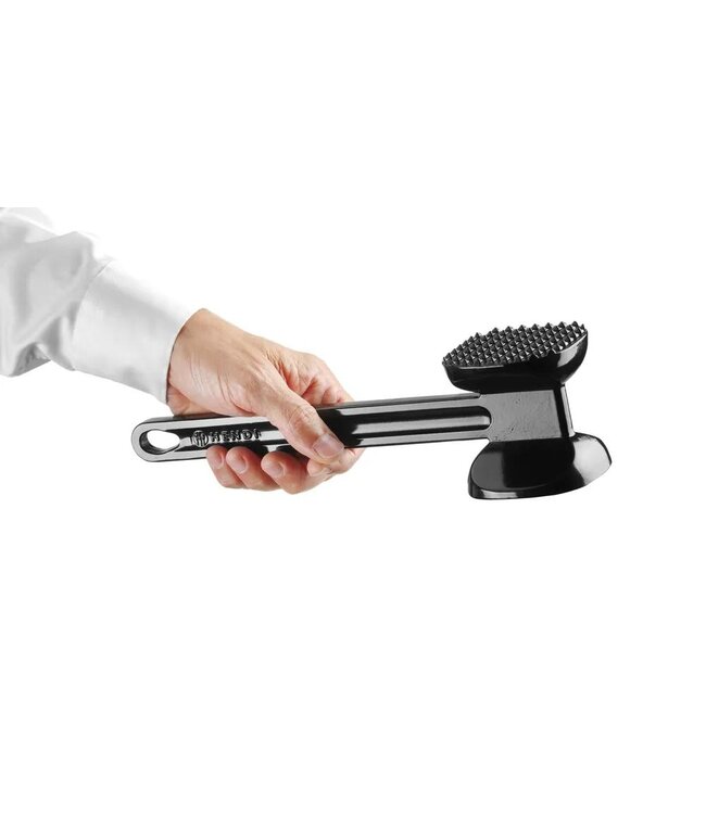 Vleeshamer XL | Dubbelzijdig | Zwart | 30cm