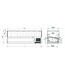 Opzetkoelvitrine met glas Chef Line | 160cm breed | 39,5cm diep | 7x 1/3GN