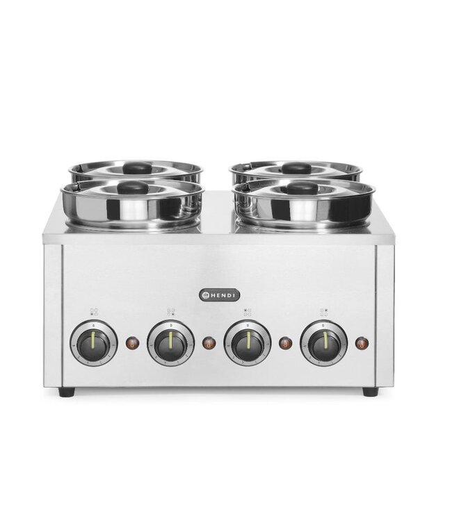 Bain-marie Thermosysteem 4 | 4x 4 Liter | Inclusief ronde pannen