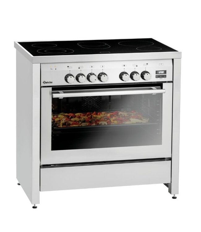 Keramisch fornuis Bartscher 5K-EBMF | 5 zones | met oven