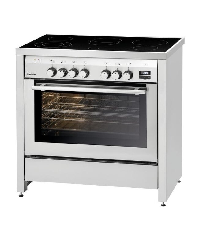 Keramisch fornuis Bartscher 5K-EBMF | 5 zones | met oven