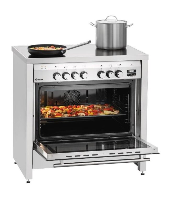 Keramisch fornuis Bartscher 5K-EBMF | 5 zones | met oven