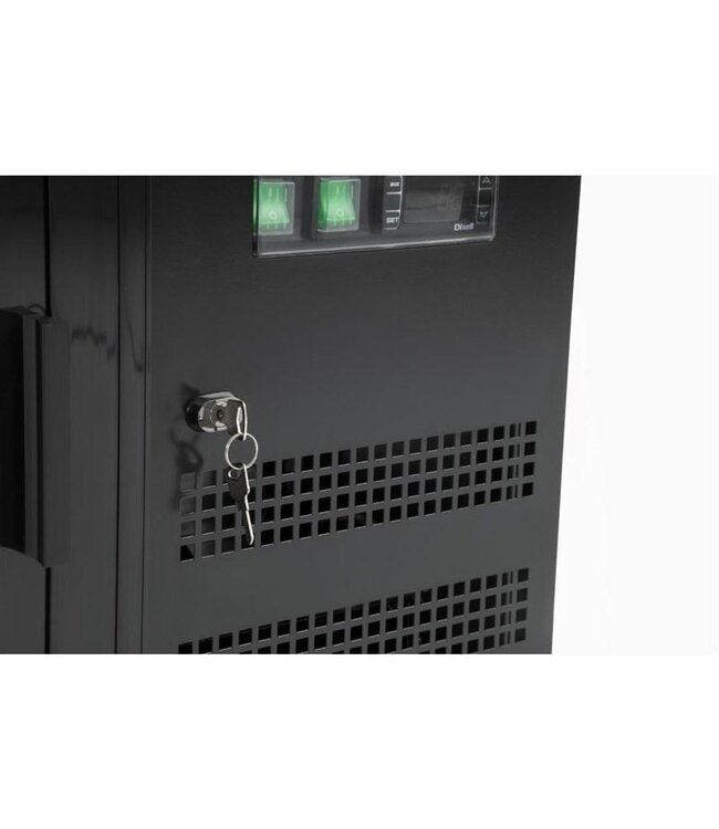 Barkoelkast geforceerde koeling | 2 schuifdeuren | zwart staal | (H)86x(B)146,2x(D)51,3