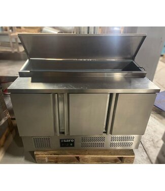Saro Occasion: Garneer en preparatie saladette koelwerkbank | Fran 3 Deurs | 7/3GN