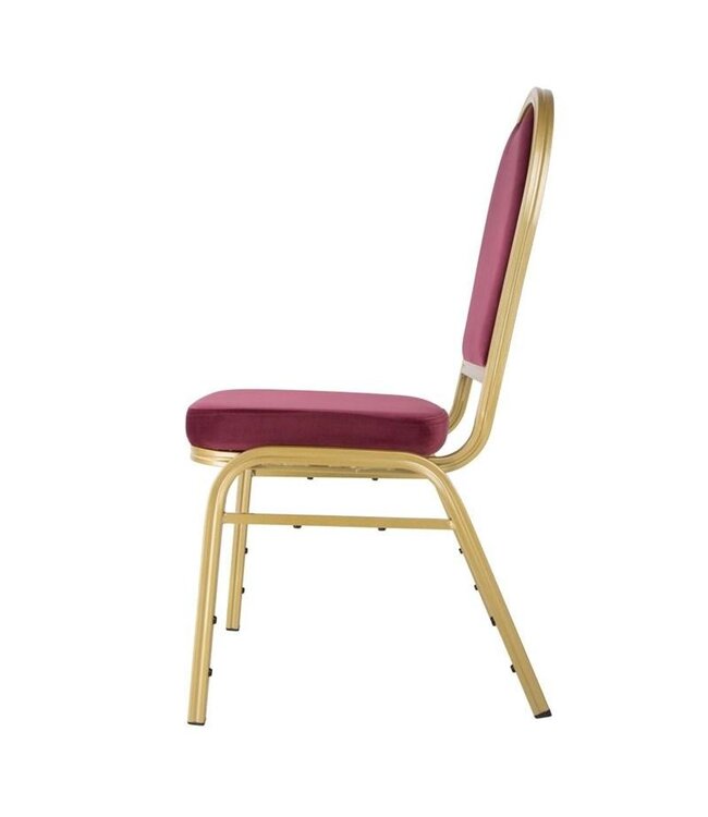 Eetkamerstoel Bolero Regal | Rood/Goud | 4 Stuks