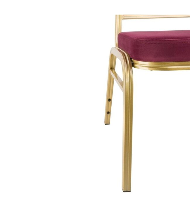 Eetkamerstoel Bolero Regal | Rood/Goud | 4 Stuks