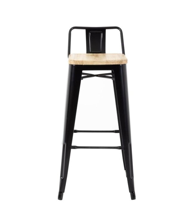 Hoge barstoel Bolero Bistro | Zwart | 4 Stuks