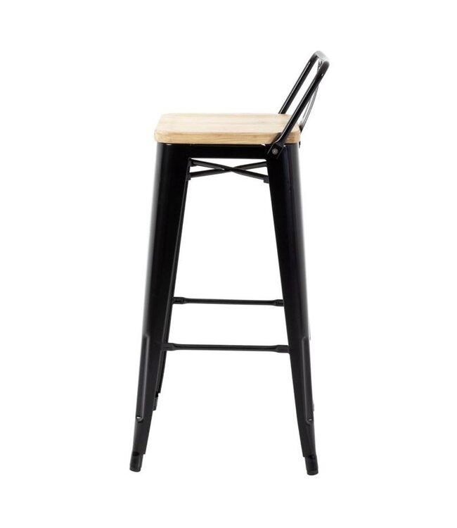 Hoge barstoel Bolero Bistro | Zwart | 4 Stuks