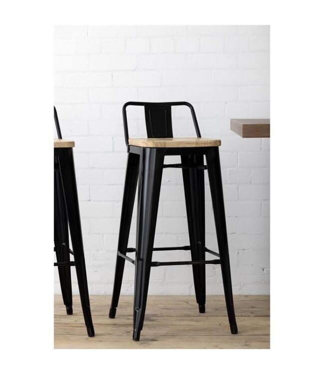 Hoge barstoel Bolero Bistro | Zwart | 4 Stuks