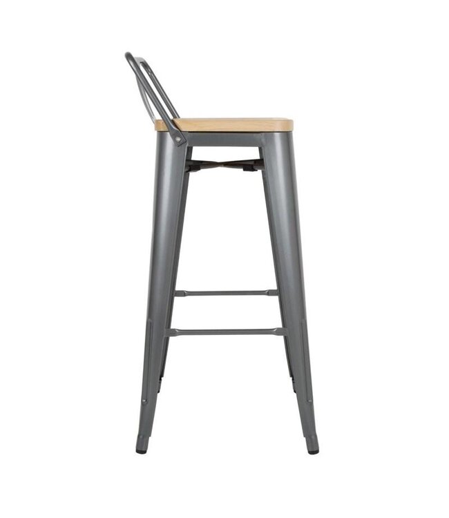 Hoge barstoel Bolero Bistro | Grijs | 4 Stuks