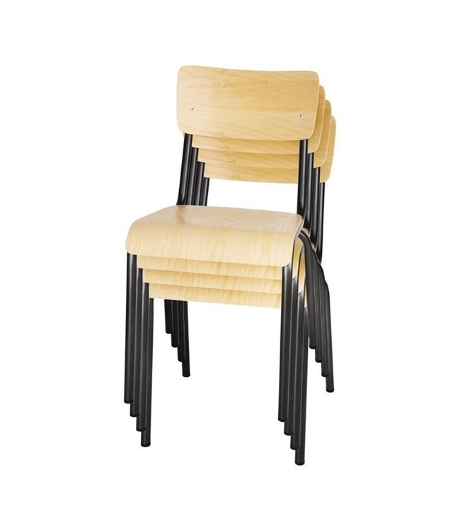 Eetkamerstoel Bolero Cantina | Hout/Metallic | 4 Stuks